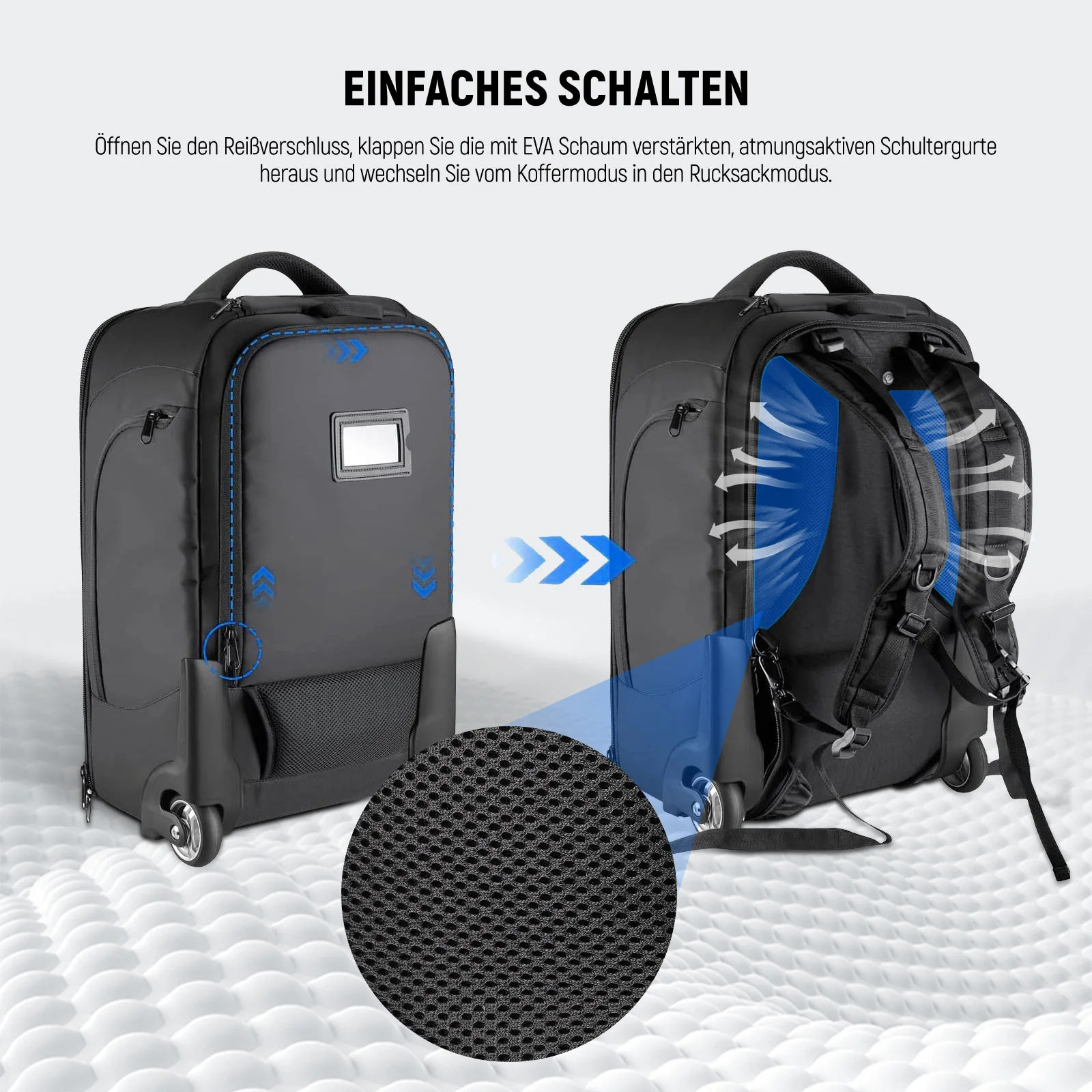 NEEWER NW3300 55×35×26 cm 2-in-1 Kamera Trolley Reise Rucksack – Bild 6