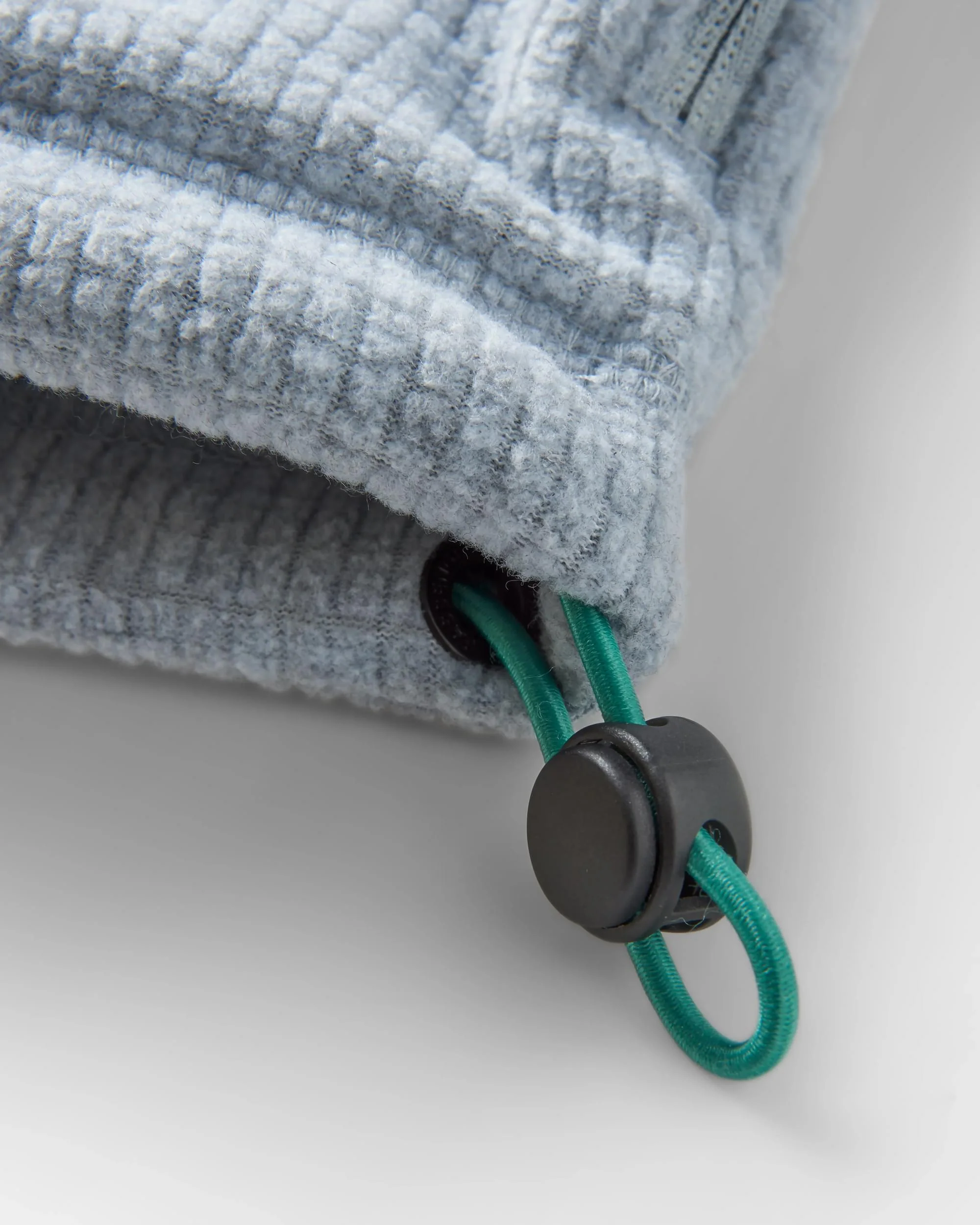 Point Grid Polar Fleece Kapuzenpullover - Graumeliert – Bild 9