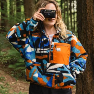 Ravi Sherpa-Fleece - Berglaub Blau