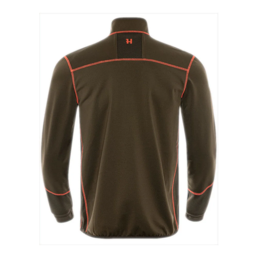 Härkila - Skandinavische Fleece-Herrenjacke // Grün / Orange – Bild 3