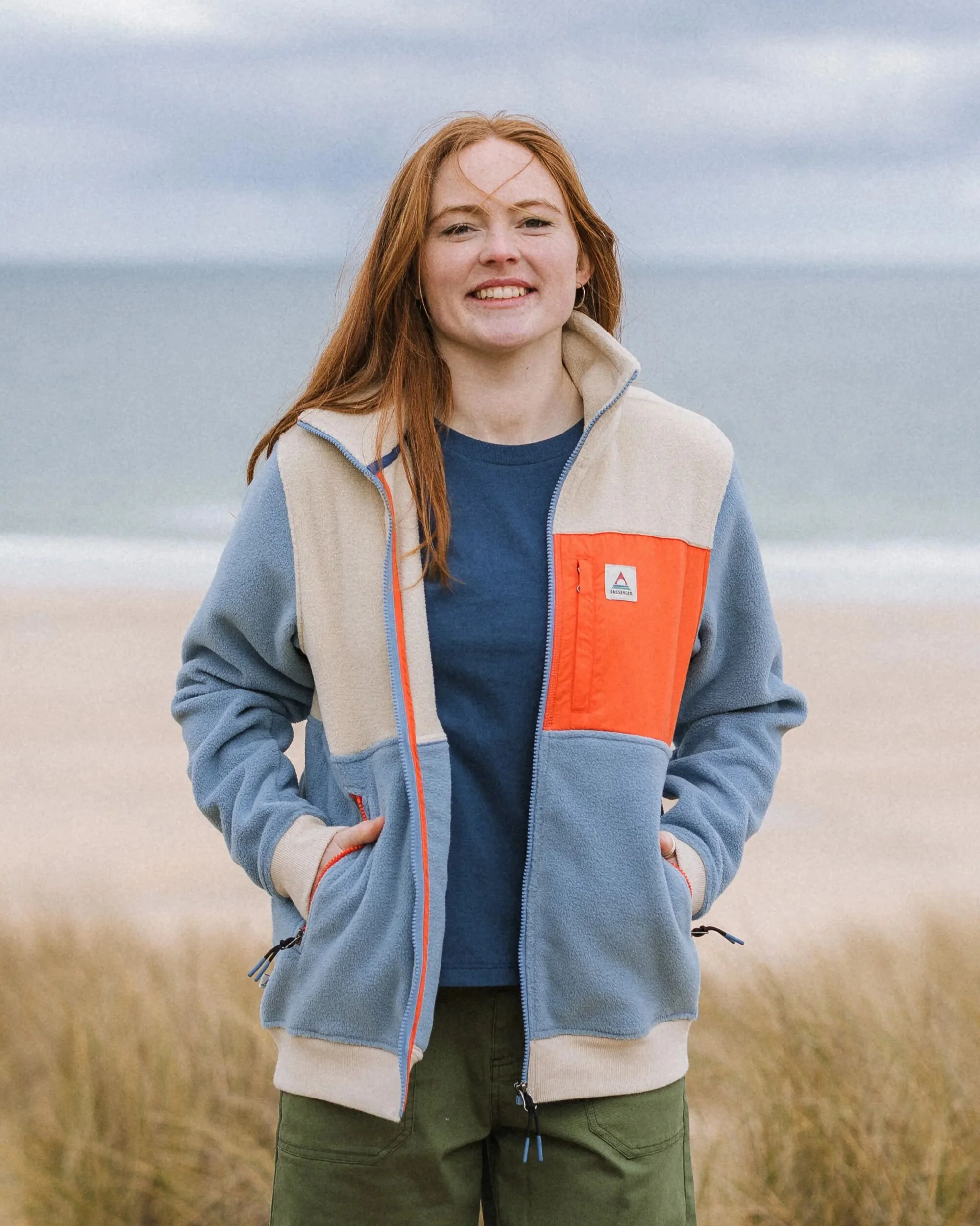 Caspian Polar-Fleece - Verblasstes Denim – Bild 5