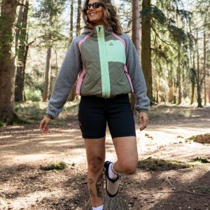 Lara Steppjacke - Grau Meliert/Staubiges Oliv