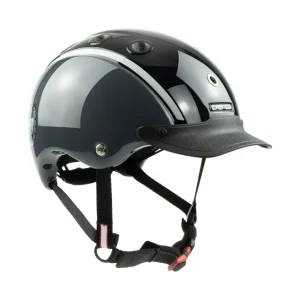 CASCO Reithelm Nori Hufeisen Schwarz/Grau