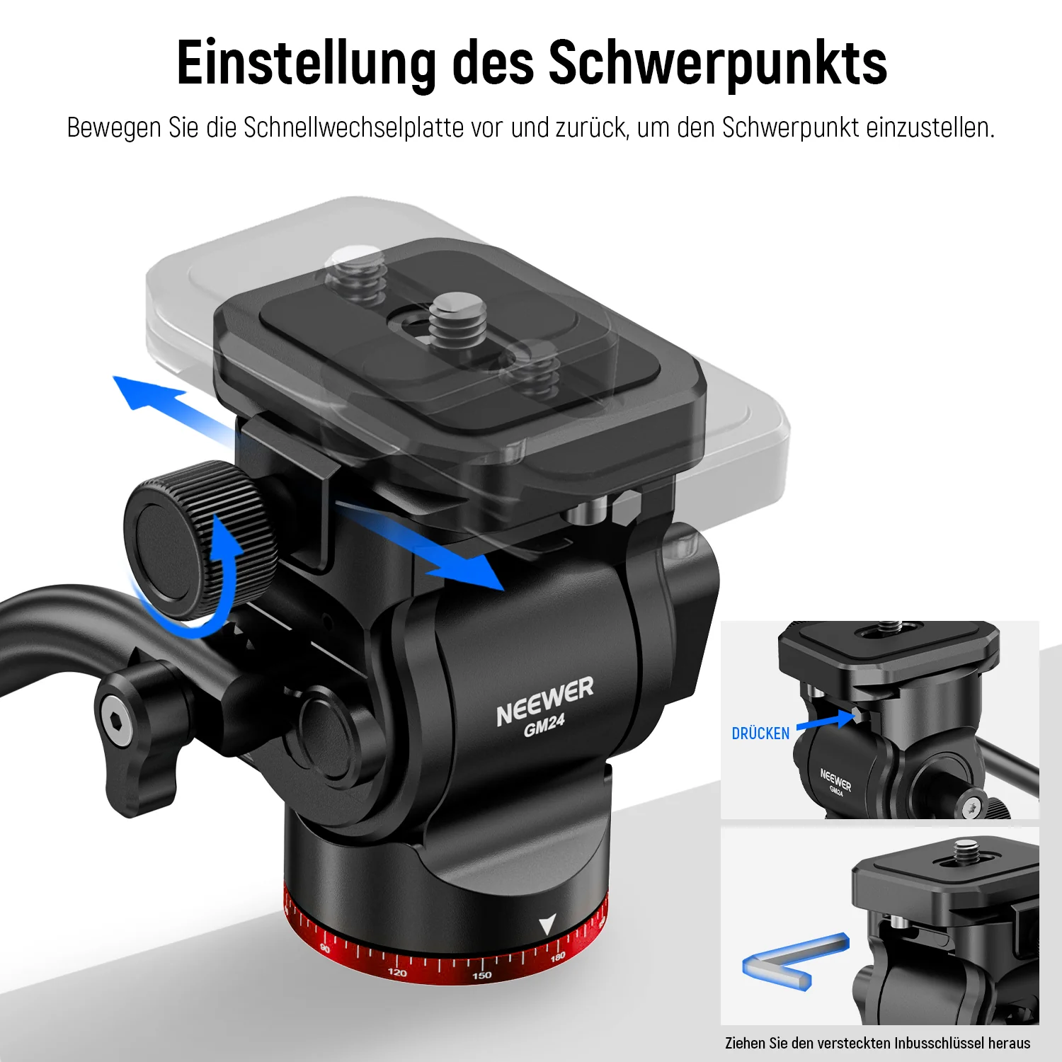 NEEWER GM24 Stativ Fluid-kopf – Bild 6