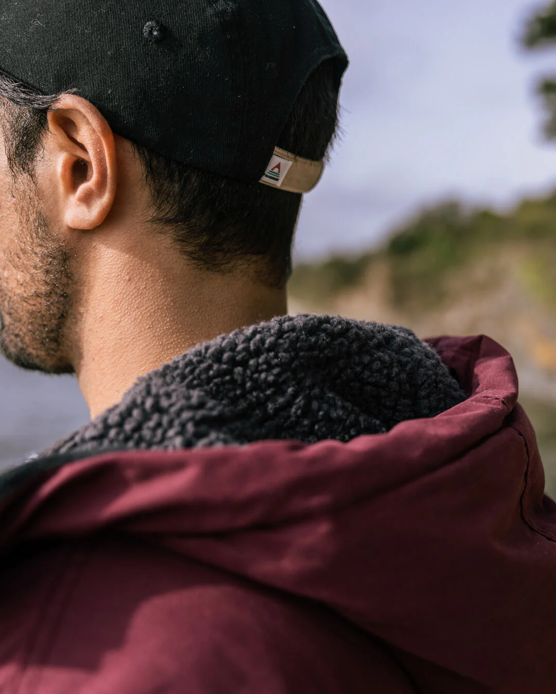 Entdecke Sherpa-gefütterte Jacke - Weinrot – Bild 8