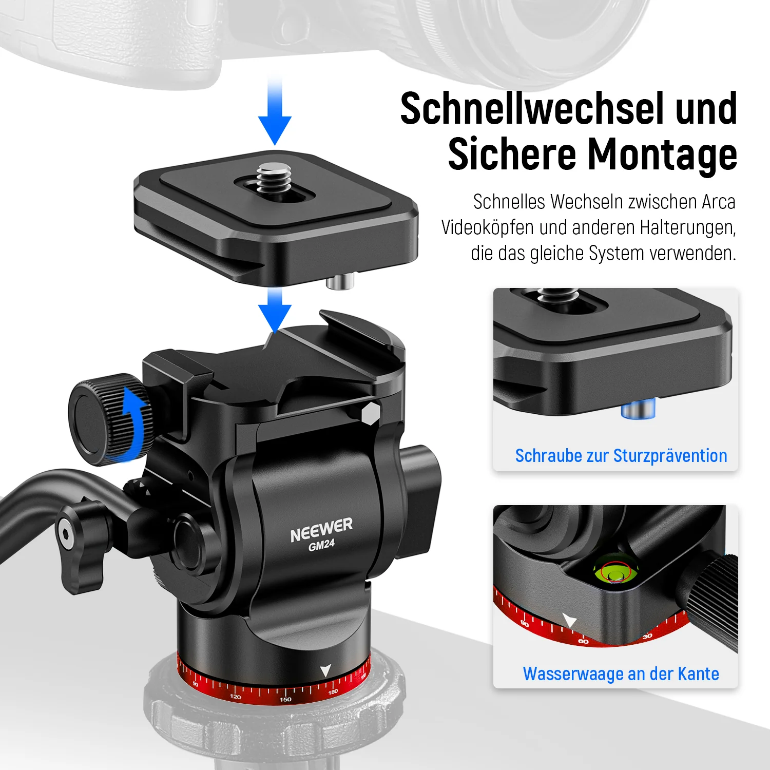 NEEWER GM24 Stativ Fluid-kopf – Bild 7