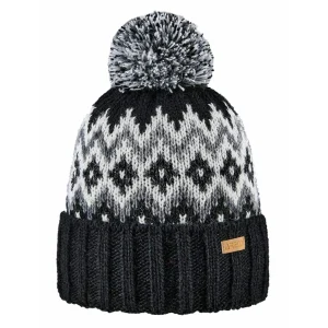 ARECO Unisex Pudelmütze Norweger Karo 7829  Bommelmütze Wintermütze