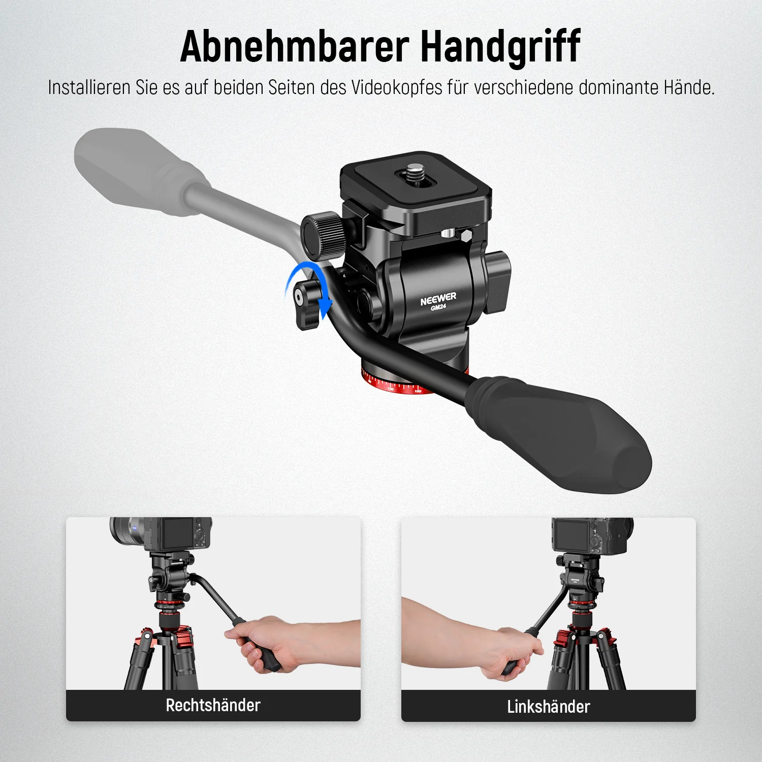 NEEWER GM24 Stativ Fluid-kopf – Bild 8