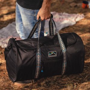 Weekender 58L Reisetasche aus Polyester - Schwarz