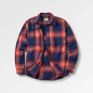 Backcountry kariertes Hemd - Dunkles Marineblau/Ockerrot