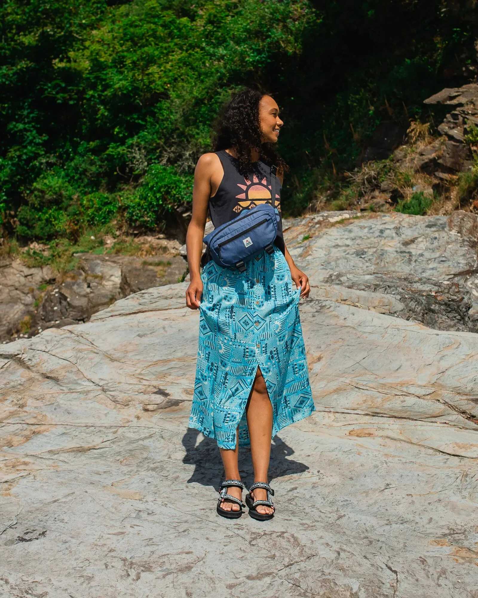 Hannah Rock - Vintage Patchwork Blau Pool – Bild 4