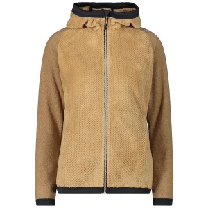 CMP Damen Hybrid Jacket Woman Fix Hood 33P2326 sesamo Fleecejacke