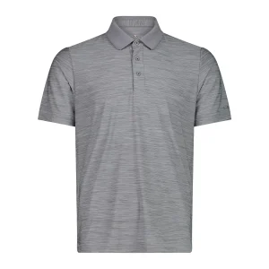 CMP Herren Funktions-Poloshirt Melange Man Polo 39T5817 grafite melange