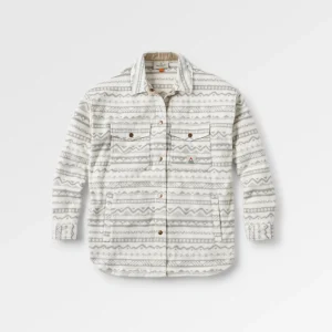 East Polar-Fleece-Hemd - Mountain Geo Vintage Weiß