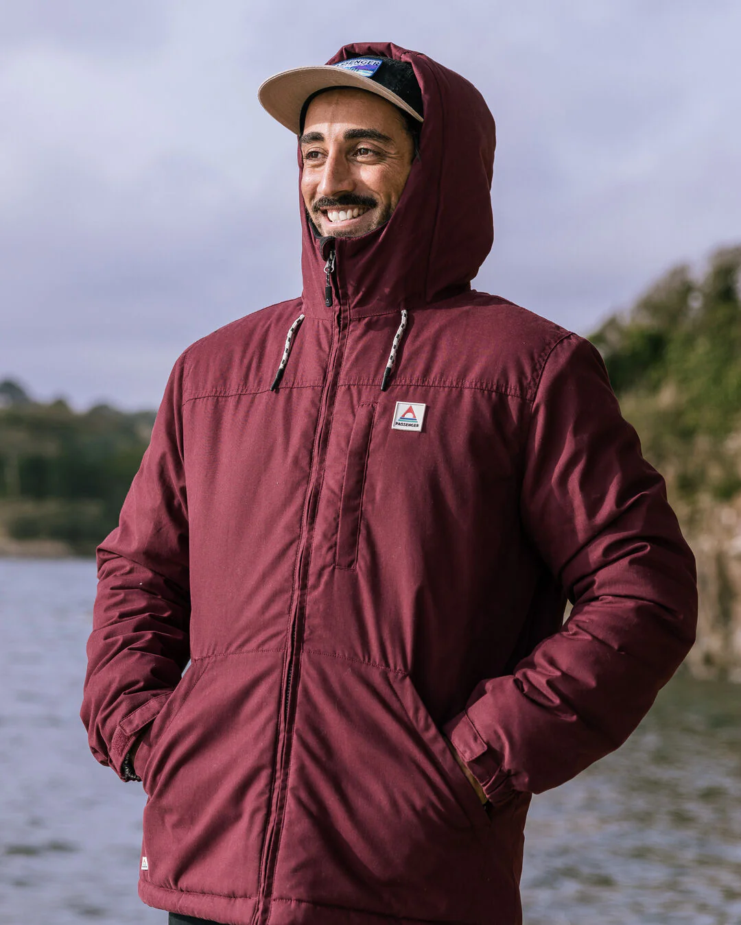 Entdecke Sherpa-gefütterte Jacke - Weinrot – Bild 5