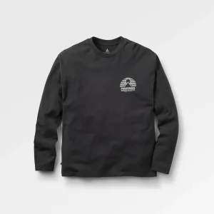 Elbio Locker Geschnittenes Baumwoll-Langarmshirt - Schwarz