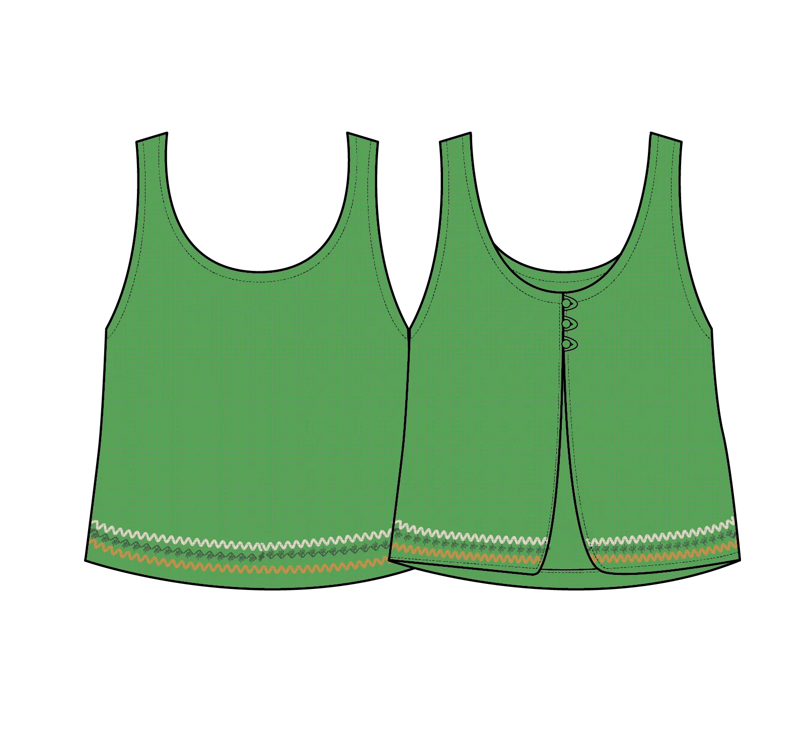 Waveney Top - Echtes Grün – Bild 8