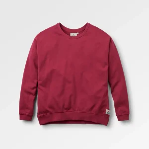 Heritage Baumwoll-Sweatshirt Oversized - Cranberry