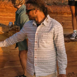 Amboro Bio-Baumwollhemd - Mono Geo Birch