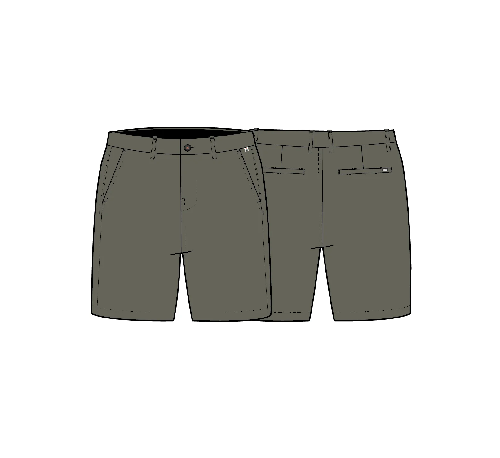 365 Bio-Baumwoll Shorts 2.0 - Staubiges Oliv – Bild 7