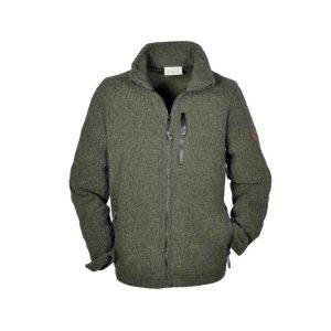 HUBERTUS Funktions Strickfleece Jacke oliv Herren Fleece Jacke Fleecejacke