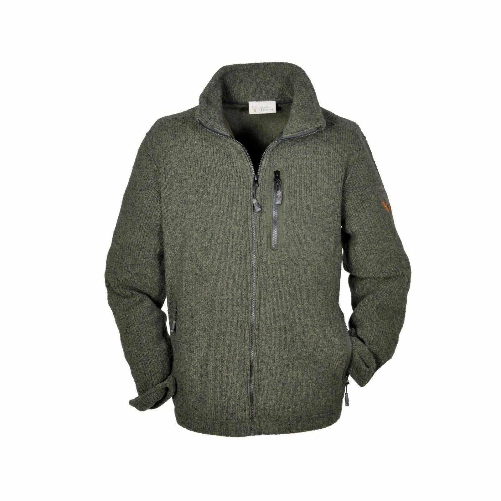 HUBERTUS Funktions Strickfleece Jacke oliv Herren Fleece Jacke Fleecejacke – Bild 2