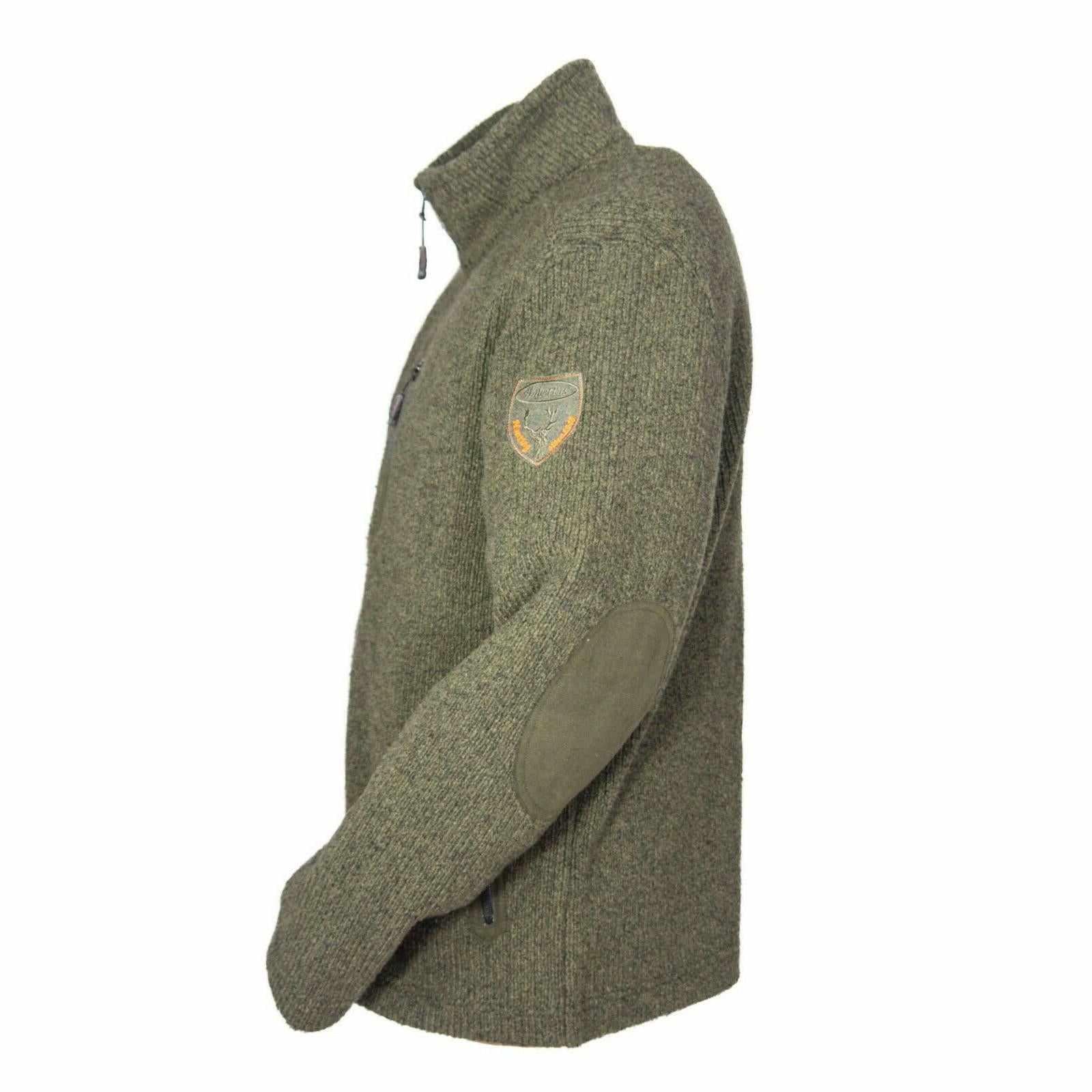 HUBERTUS Funktions Strickfleece Jacke oliv Herren Fleece Jacke Fleecejacke – Bild 3