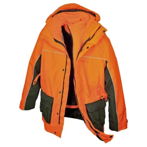HUBERTUS Jagdjacke "DOG KEEPER" orange 3-in-1 Jacke Hundeführer Jacke