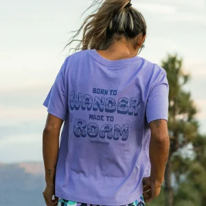 Woodcut T-Shirt - Retro-Lila