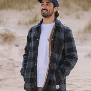 Firelight Sherpa gefüttertes Overshirt - Sturmgrauer Büffel