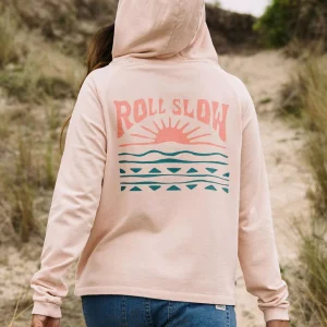 Rolling Slow Hoodie – Pfirsichrosa
