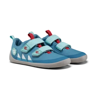 Affenzahn Barfußschuh aus Baumwolle Lucky - Hai