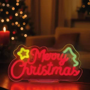LEGAMI LED-Leuchtschrift Neon-Effekt Lampe "It's a sign" - Merry Xmas