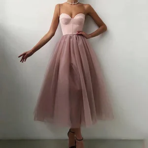 Elegantes Tüll-Korsett-Abendkleid
