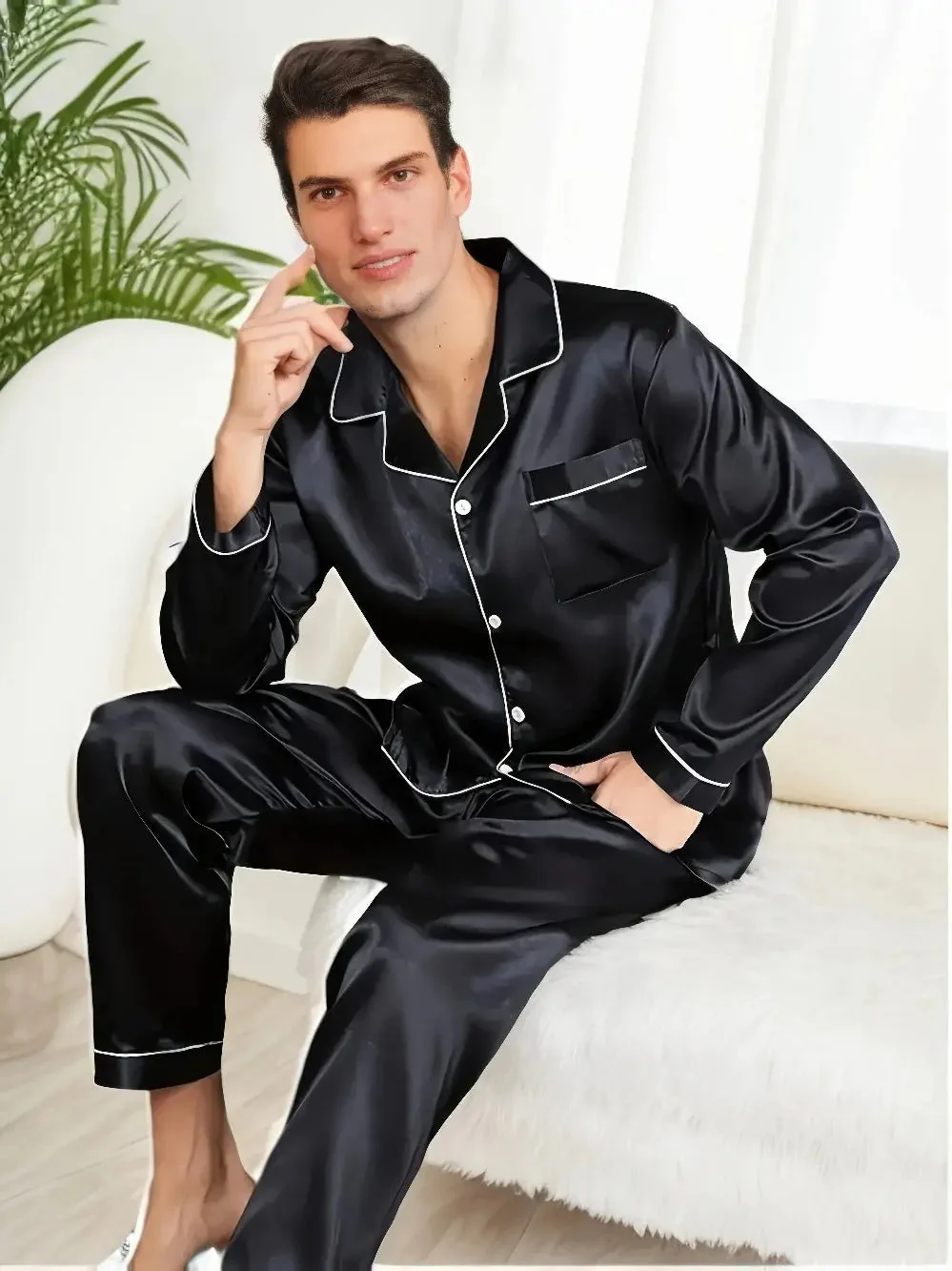 Seiden-Satin Pyjama Set – Bild 8