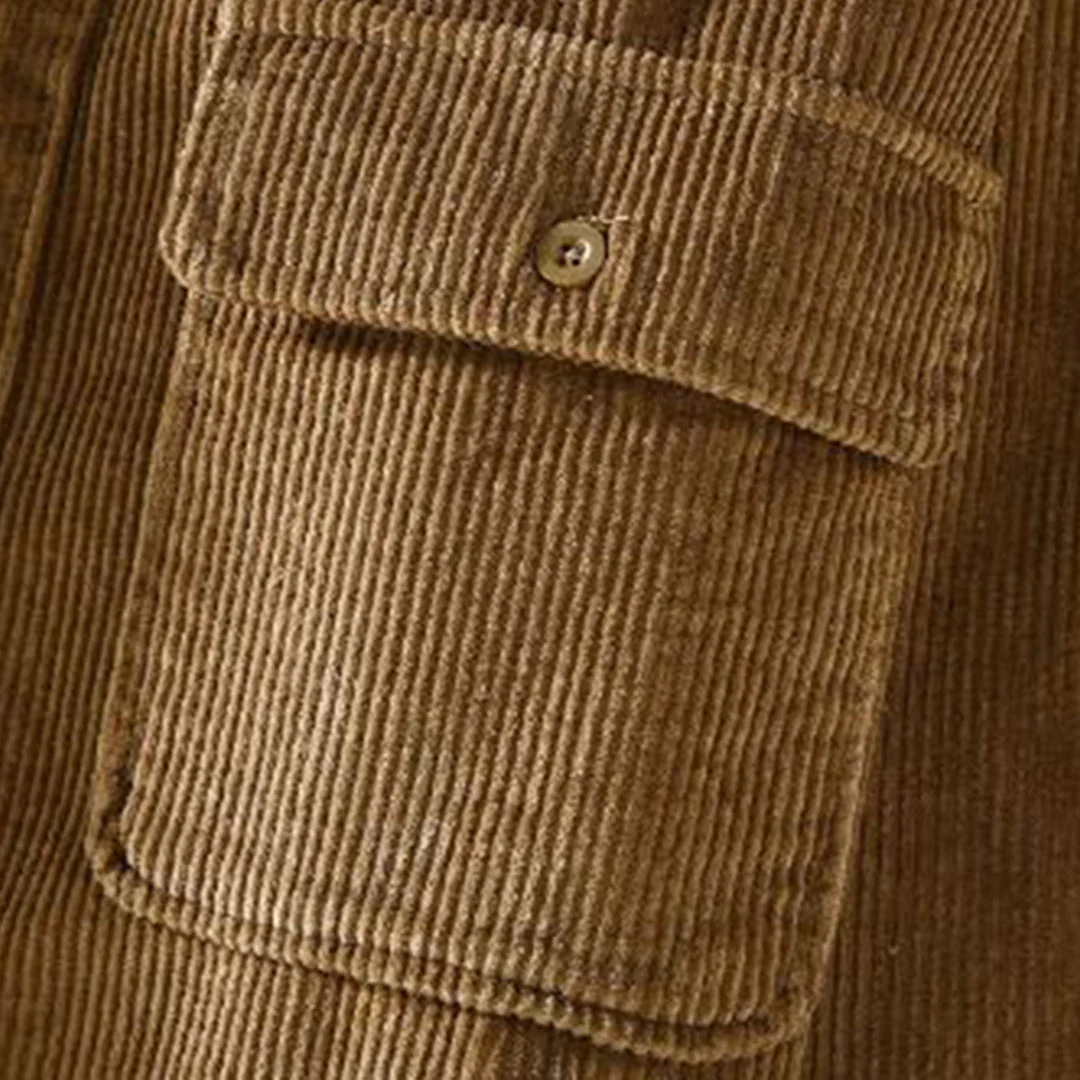 Langarm-Cordjacke mit Taschen – Bild 3