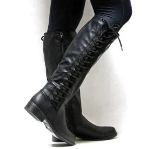 Elegante Lederschnürstiefel mit rutschfester Sohle