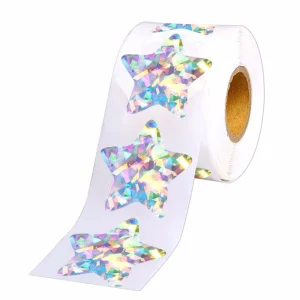 50–500 Stück Silberne Folien-Sternaufkleber – Holografische Belohnungs-Sticker für Kinder, Lehrer & Bastelarbeiten | Glänzende Sterne für Dekoration & Unterricht