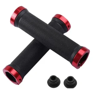 1 Paar MTB/Rennrad Lenkergriffe – Weiche Rutschfeste Gummigriffe mit Lock-On Befestigung & Bar End für Mountainbike & Rennrad