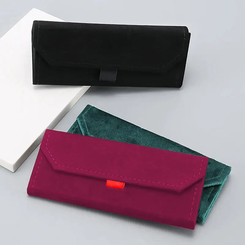 Samt Dreieck Faltbares Brillenetui – Elegantes Hartschalen Etui für Sonnenbrillen und Lesebrillen – Bild 7