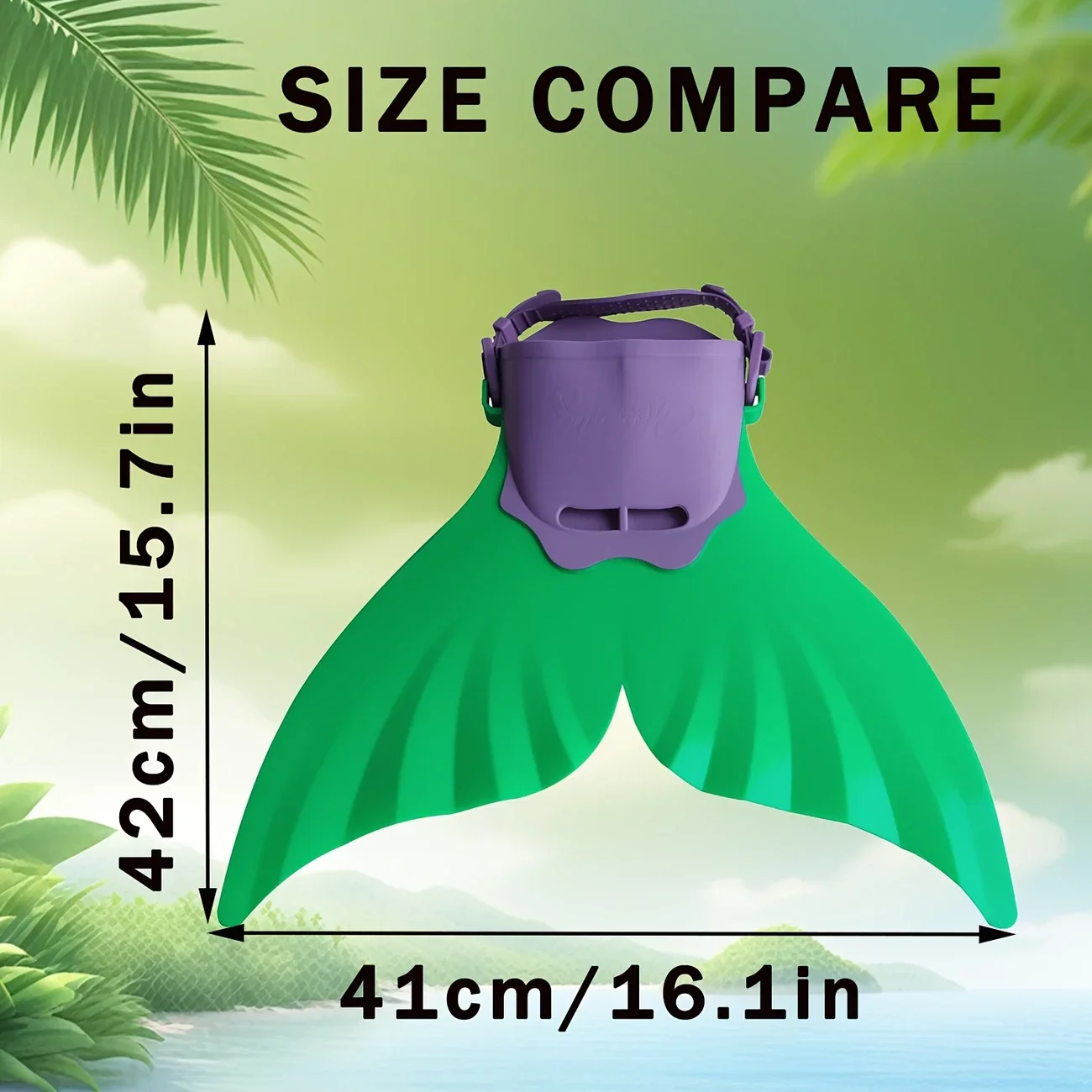 Kinder Meerjungfrau Monoflosse | Pinke Trainingsflosse | Membranflossen für Pool, Tauchen & Strandspaß – Bild 7