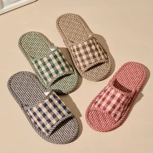 Leichte Damen & Herren Hausschuhe aus Baumwolle | Florale Retro Indoor-Schuhe | Rutschfest & Bequem für Zuhause