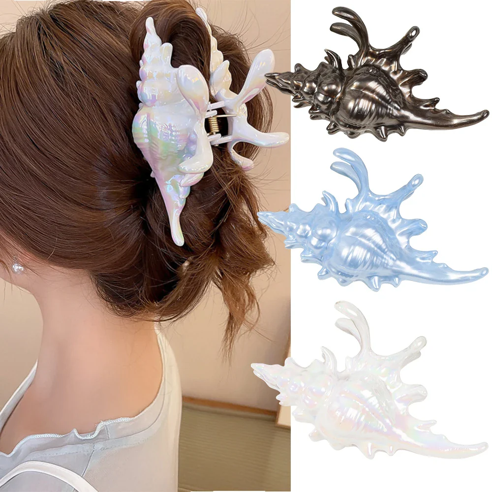 Ozean Muschel-Haarklammer – Haarspange für Damen & Mädchen – Bild 3