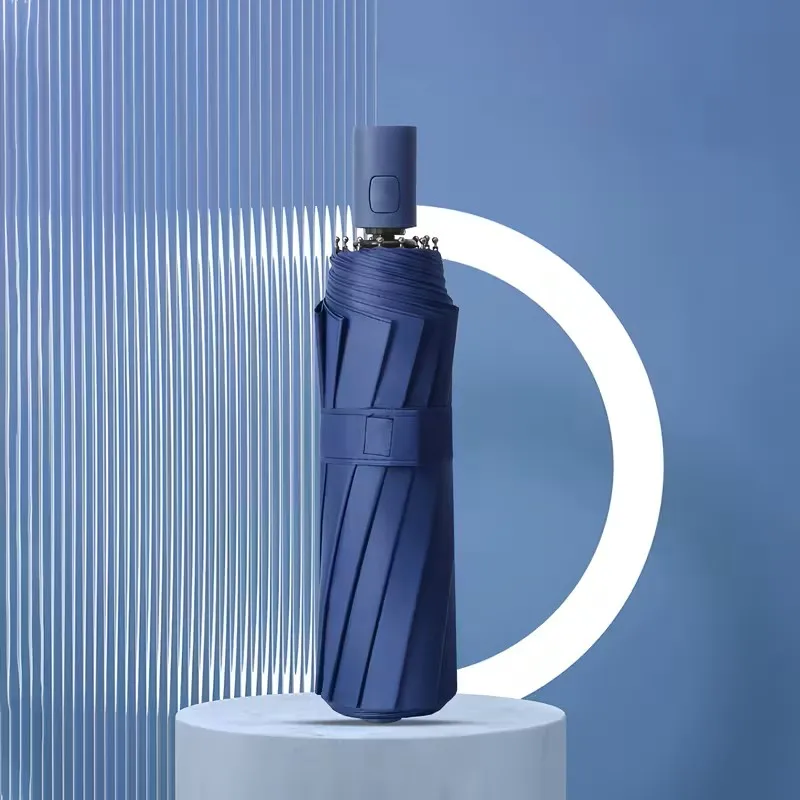 16-Streben Automatikschirm – Winddichter Doppel-Lagen Fiberglas-Rahmen, UPF Sonnenschutz, Tragbarer Minimalistischer Sonnenschutzschirm – Bild 5