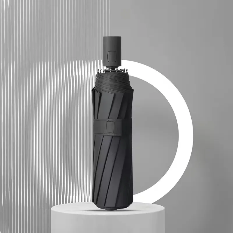 16-Streben Automatikschirm – Winddichter Doppel-Lagen Fiberglas-Rahmen, UPF Sonnenschutz, Tragbarer Minimalistischer Sonnenschutzschirm – Bild 6