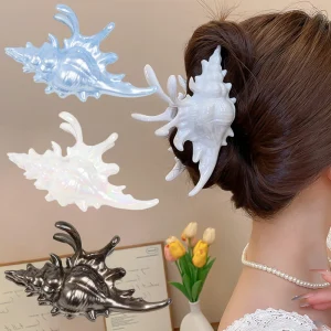 Ozean Muschel-Haarklammer – Haarspange für Damen & Mädchen