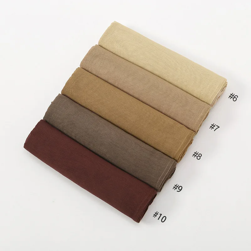 Damen Hijab Schal aus Baumwolle, Rayon & Modal – Großformat 190×85cm | Muslimisches Kopftuch, Eleganter Turban & Umschlagtuch – Bild 8