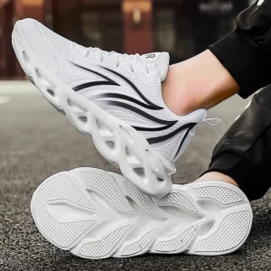 Herren Flammen-Print Sneaker – Flying Weave Sportschuhe | Bequeme Laufschuhe & Outdoor Trainingsschuhe