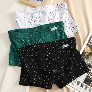 Punktmuster Herren Boxershorts | Modische Baumwollunterwäsche | Weiche Boxershorts | Größen M–3XL