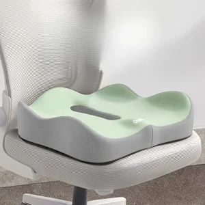 Memory Foam Sitzkissen | 3D Ergonomische Unterstützung | Waschbarer Bezug für Auto & Büro